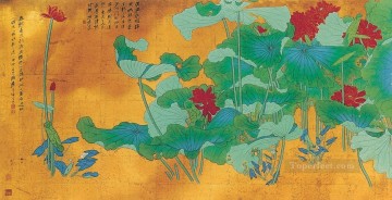 Chang dai chien lotus 28 chinos antiguos Pinturas al óleo